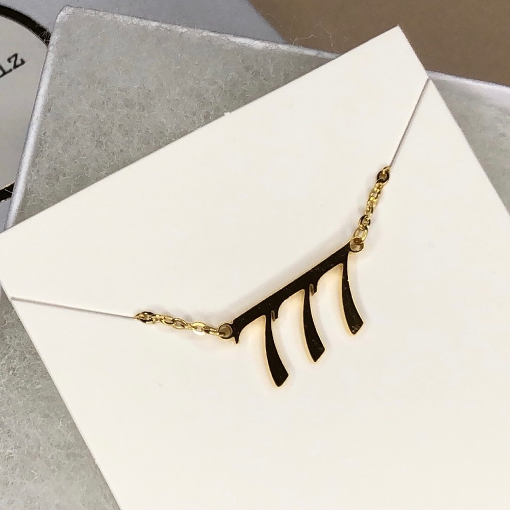 777 number necklace